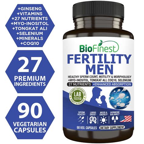 Biofinest Fertility Men Multivitamin Supplement Healthy Sperm Count