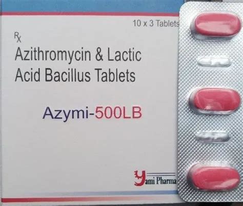 Azithromycin Tab Azymi 500 LB Azithromycin Lactic Acid Bacillus