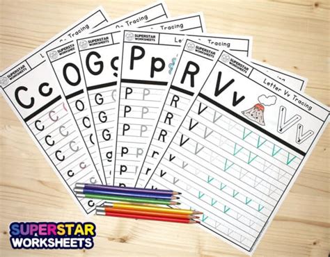 Letter Tracing Worksheets Superstar Worksheets