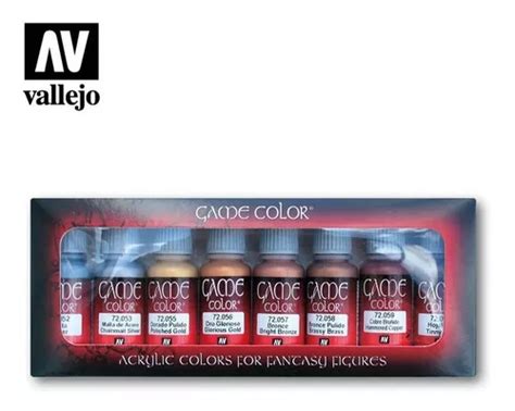 Set 8 Pinturas Game Color Vallejo Colores Metalicos Acrilica Envío gratis