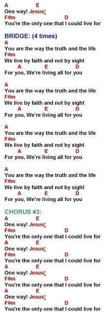 One Way Jesus Guitar Chords