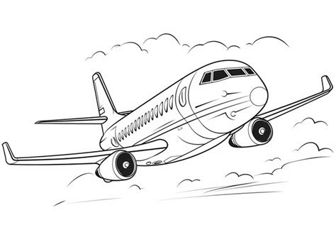 Dibujo de un avión de doble motor para colorear | Avion dibujos, Avion ...