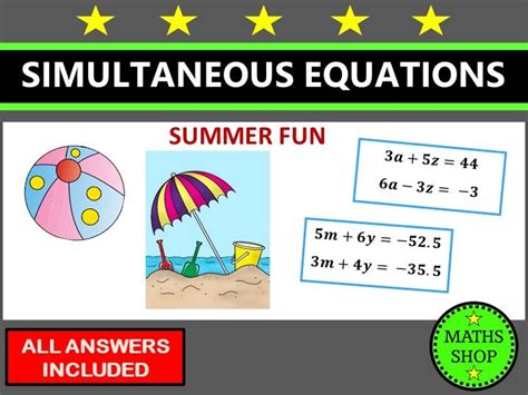 Simultaneous Equations Teaching Resources