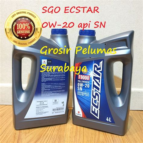 Jual Oli Mesin ORIGINAL Full Synthetic Suzuki SGO ECSTAR F9000 0w 20 0W