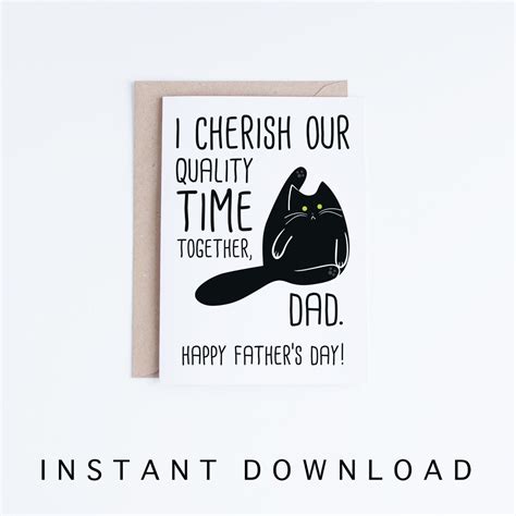 Funny Fathers Day Card Print Instant Download Printable Etsy