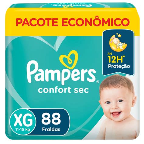 Fralda Pampers Confort Sec Xg Com 88 Unidades