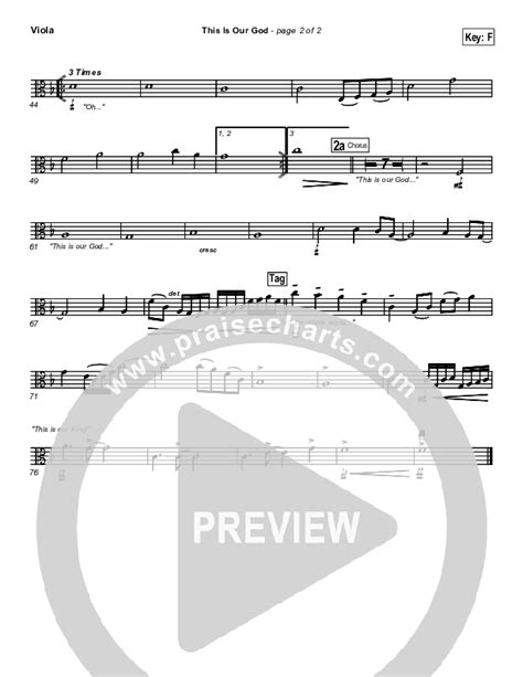 This Is Our God Viola Sheet Music PDF New Life Worship PraiseCharts