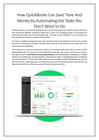 How QuickBooks Can Save Time And Money by Automating the Tasks You Don ...