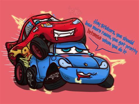 Lightning Mcqueen Pounds Sally Carrera From Behind Carsphilic [cars