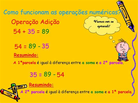 Operações Numéricas Operação Adição Operação Subtracção Ppt Carregar