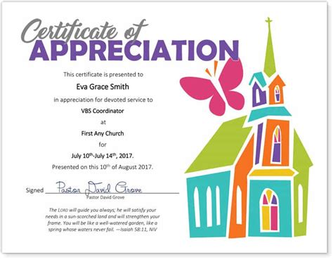 Christian Certificate Templates