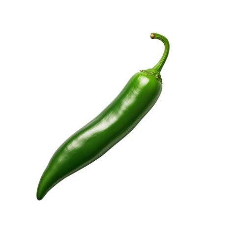 AI Generated Green Hot Chili Pepper Isolated On A Transparent Background 39115503 PNG