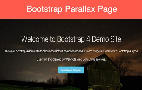 How To Create Full Width Parallax Page With Bootstrap WebNots