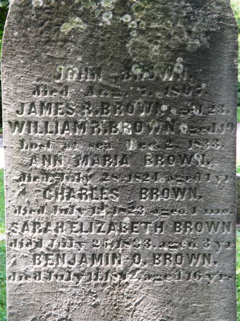 Charles Brown Desconhecido 1823 Memorial Find A Grave