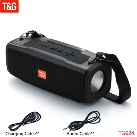 T G TG624 NEW Portable Speaker Bluetooth LED Light Wireless Waterproof