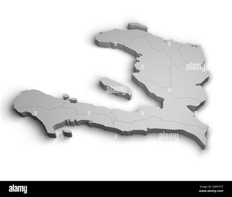 3d Haiti Map Illustration White Background Isolate Stock Photo Alamy