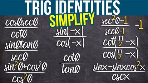 8 Examples Of Simplifying Trig Expressions Free Math Videos