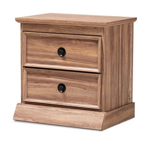 Bowery Hill Modern Wood Drawer Wood Nightstand In Oak Brown Kroger