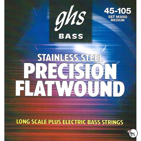 Ghs M3050 Precision Flatwound Long Scale Medium Plus Electric Reverb