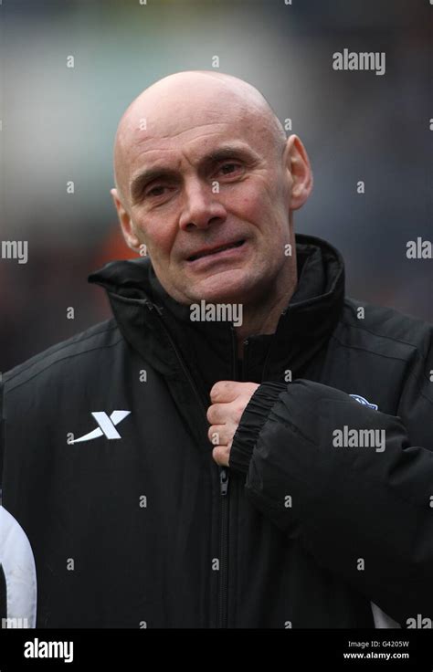 Birmingham City First Team Coach Andy Watson Prior To Kick Off Stock