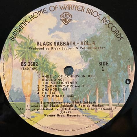 Vinilo Black Sabbath Black Sabbath Vol 4 1ª Ed EE UU 1976