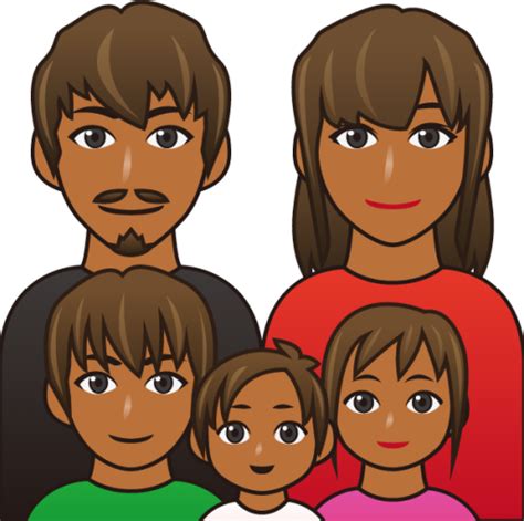 "family (brown)" Emoji - Download for free – Iconduck