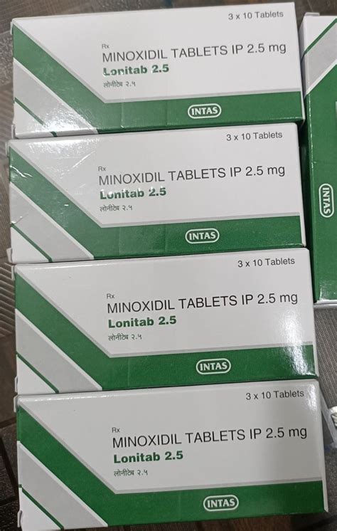 Lonitab Mg Minoxidil Tablets At Rs Stripe Minoxidil Tablet In