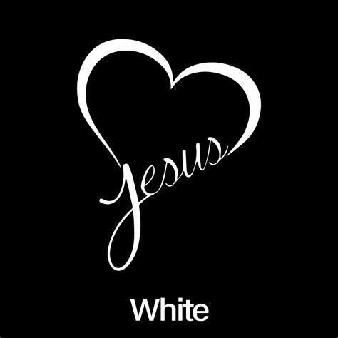 JESUS HEART Vinyl Decal Sticker Reflective Personality Car Styling