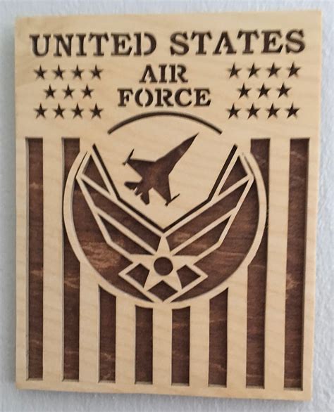 Air Force Military Plaque Stained Scroll Saw Wall Hanging Etsy