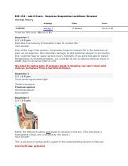 Bio Lab Exam Understanding Sensory Information In Course Hero