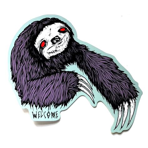 Welcome Skateboards Sloth Sticker Slugger Skate Store