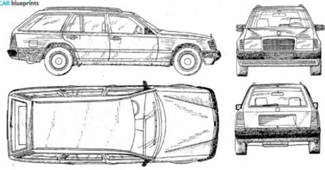 1989 Mercedes Benz E Class W124 Wagon Blueprint Cars Pinterest