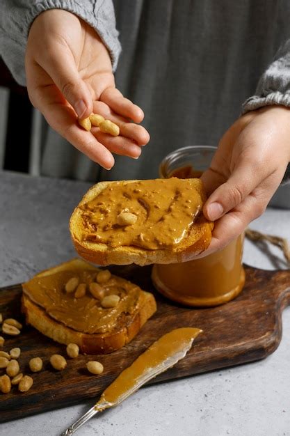 Premium Photo Front View Woman With Peanut Butter