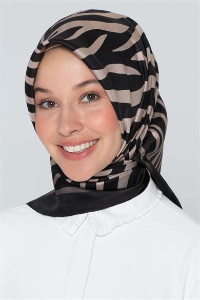 Armine Zebra Desen İpek Sura Eşarp 8274DS 02