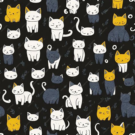 Premium AI Image | Seamless patterns of cats