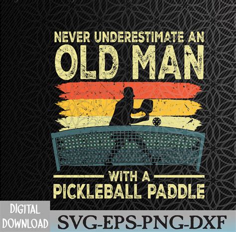 Cool Pickleball Design For Men Grandpa Pickleball Player Svg Inspire