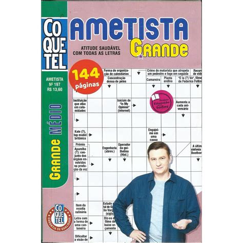 Revista Palavra Cruzada Media Coquetel Paginas Ametista Shopee Brasil