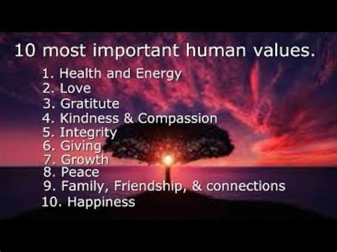 Most Important Human Values Youtube