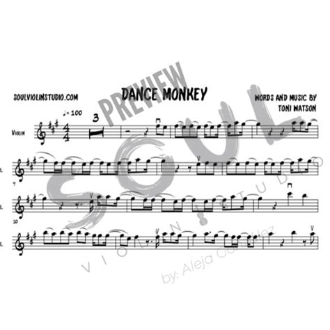 Dance Monkey Tones And I Violin Cover Music Sheet Soul Violin