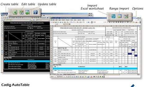 AutoTable for AutoCAD Excel Excel Spreadsheet Autocad Excel