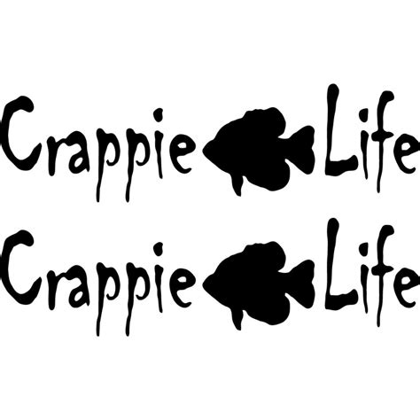 Crappie For Life Fishing Die Cut Decals Stickers - DecalsHouse