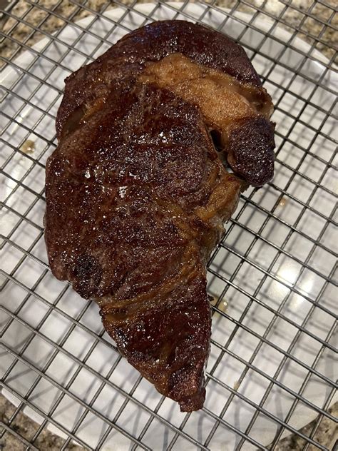 45 Day Dry Aged Ribeye Smoked Then Seared Did I Do It Justice R Steak