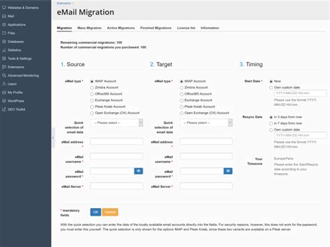 E Mail Migration Module For Plesk Extension Plesk