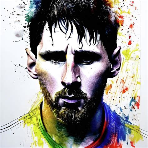 Colorful Lionel Messi Digital Poster Digital Art By Artsyhands Pixels