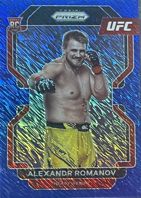 Alexandr Romanov 2022 Prizm UFC FOTL Blue Shimmer 137 Price Guide