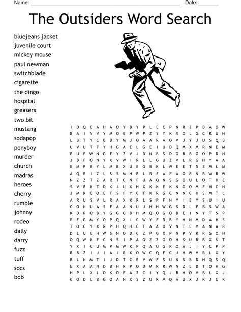 The Outsiders By S E Hinton Crossword Wordmint