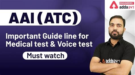 Aai Atc Important Guide Line For Medical Test Voice Test Must