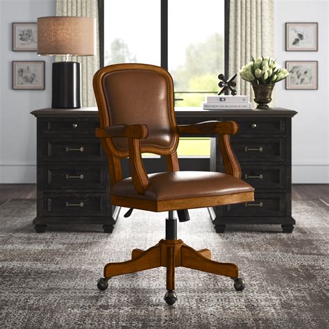 Greyleigh™ Charles Vintage Faux Leather Executive Chair And Reviews Wayfair