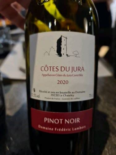 Domaine Fr D Ric Lambert Pinot Noir C Tes Du Jura Vivino