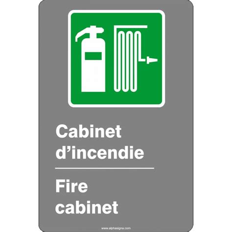 Affiche de sécurité aux normes CSA bilingue Cabinet d incendie